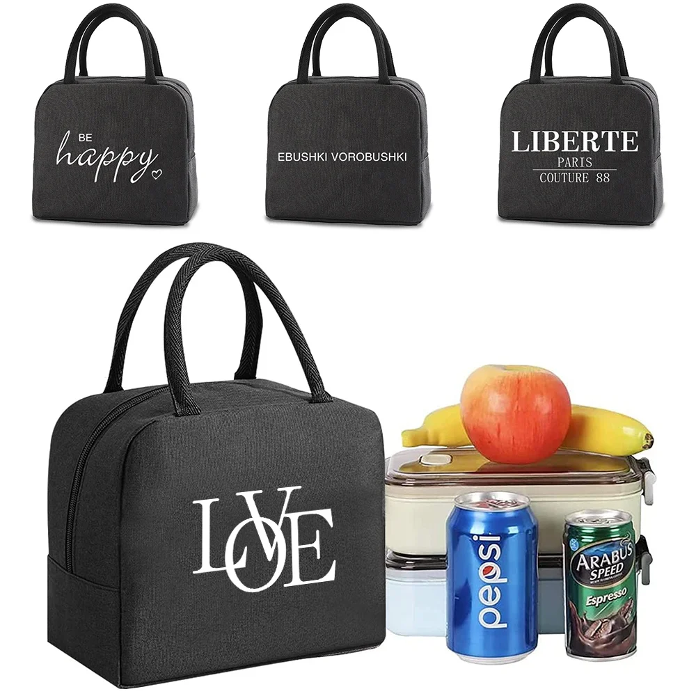 Lunch Bag Cooler Tote Portable Insulated Box Canvas Thermal Cold Food Container School Picnic Men Women kids Travel Dinner Box