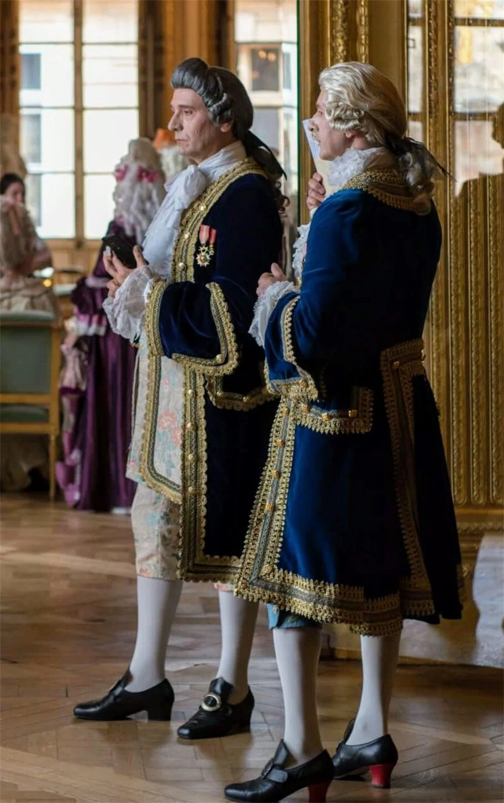 Disfraz de caballero rococó Victoriano del siglo XVIII, traje de la corte francesa del príncipe Rey Louis XV, Fetes Galantes, vestido de baile de Versalles