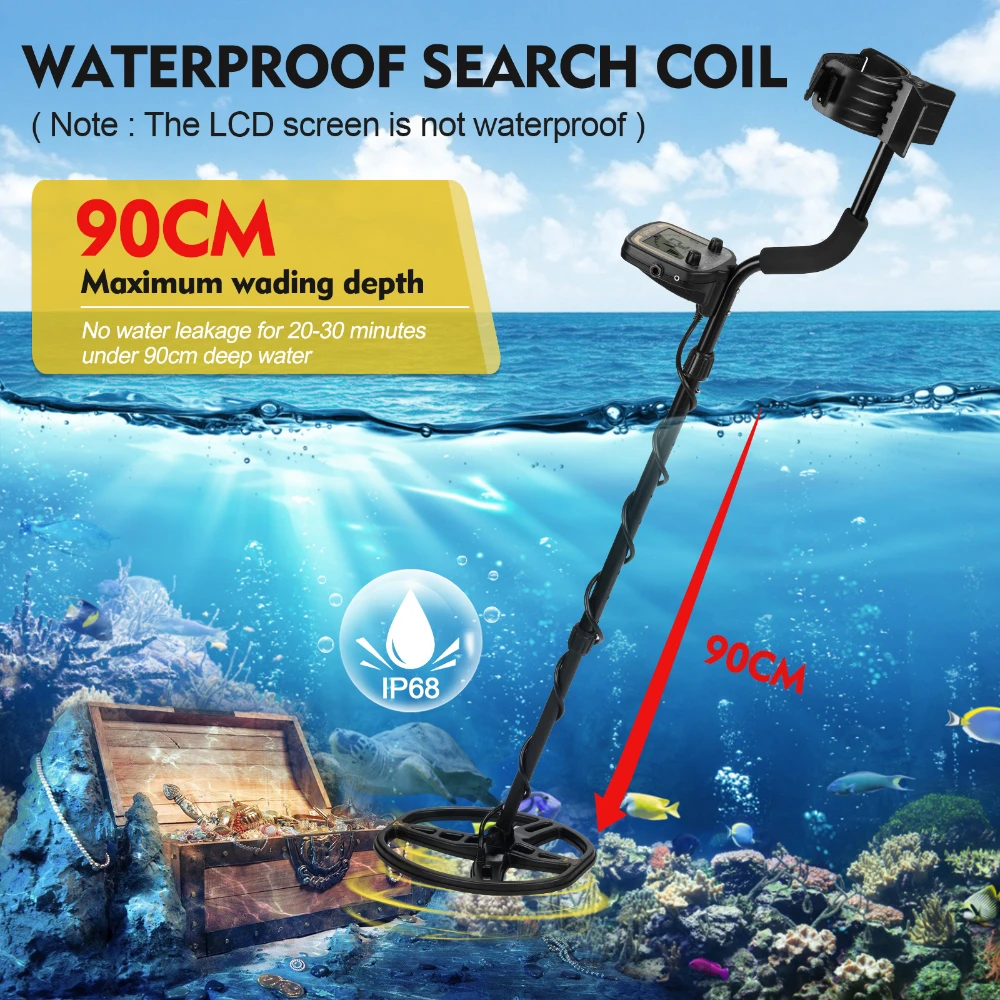 Metal Detector Underground Professional Depth 2.5m Search Finder Gold Treasure Hunter Detecting Pinpointer Waterproof TX-850