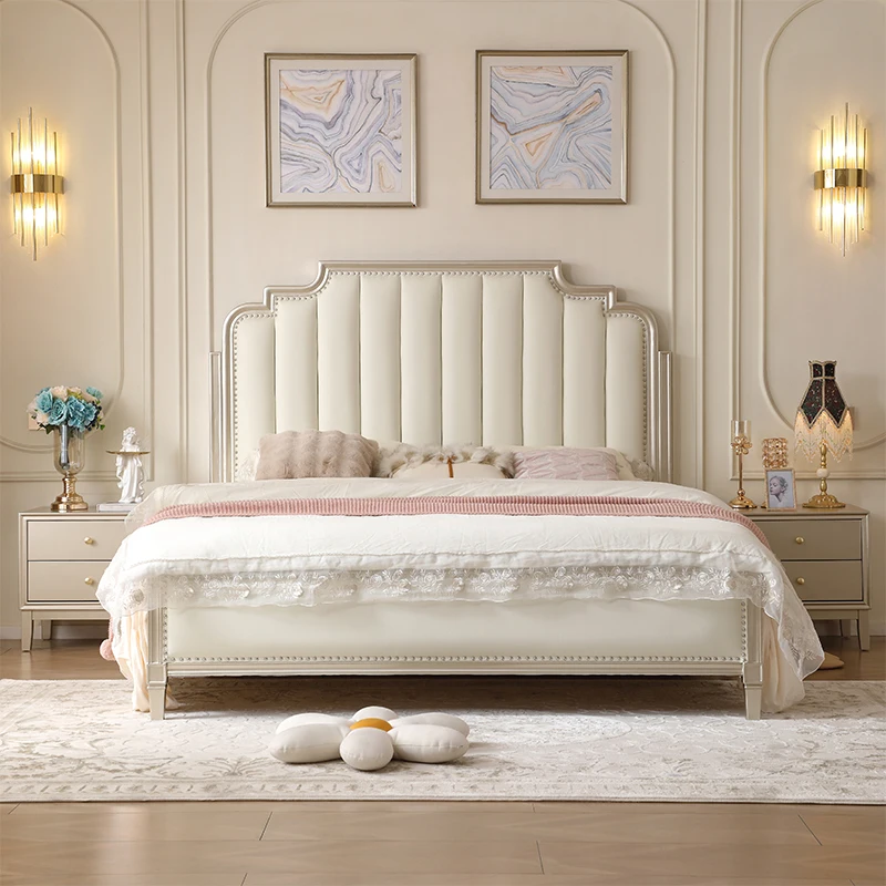 

Furniture 1.8 meters double bed master bedroom premium American style