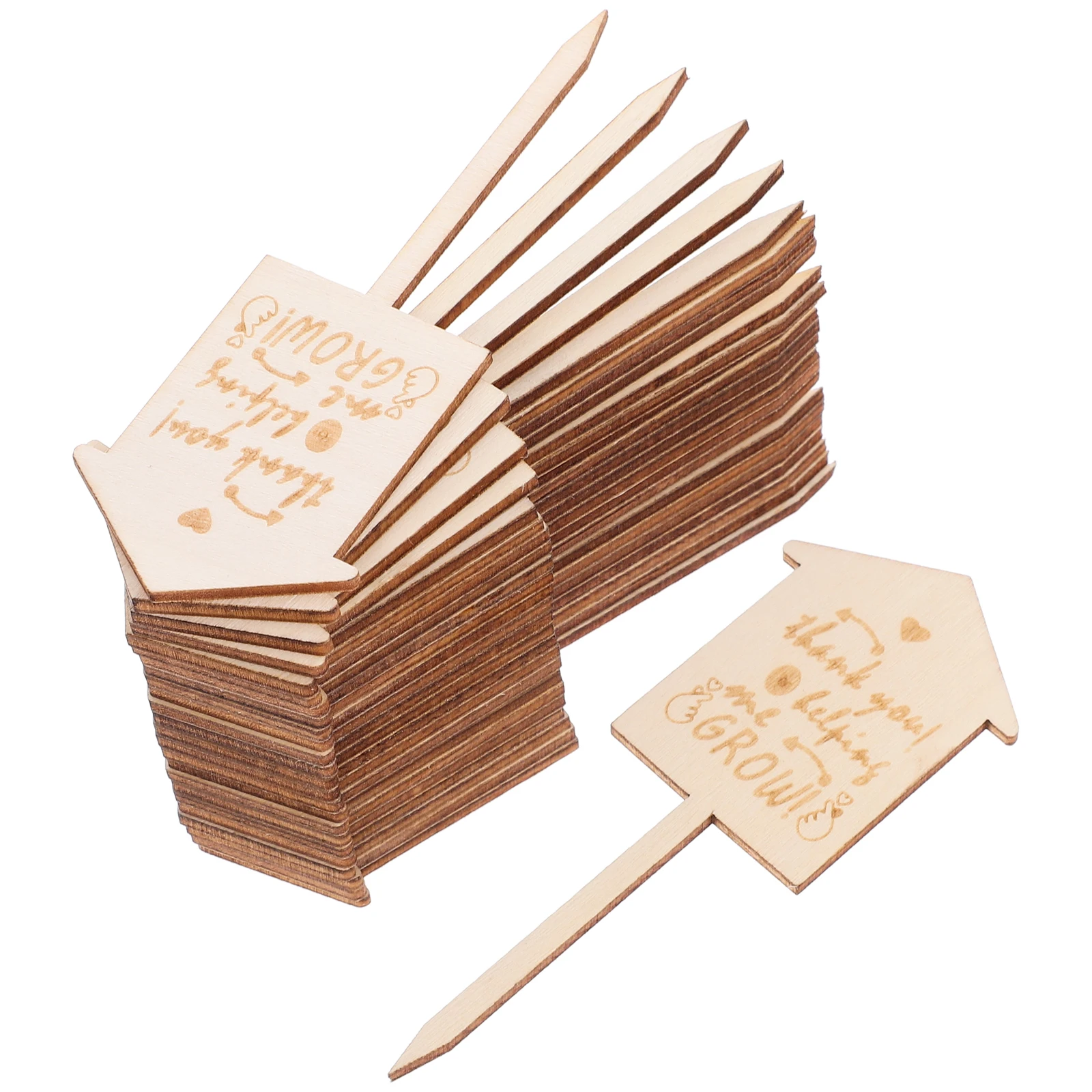 

25pcs Writable Bamboo Plant Labels Garden Waterproof Pot Markers Succulent Tags Plant Name Stakes Flower Signs Wooden Labels