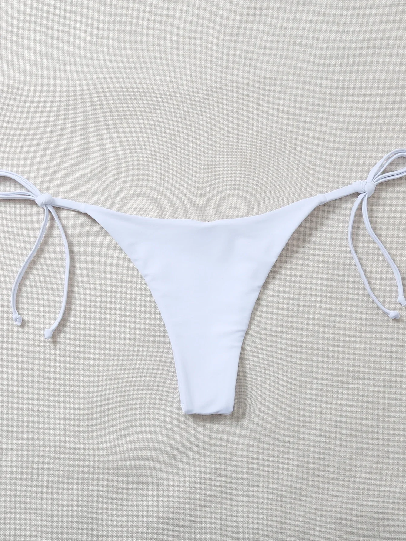 

Белый купальник-бикини с завязками для женщин, пляжный, летний