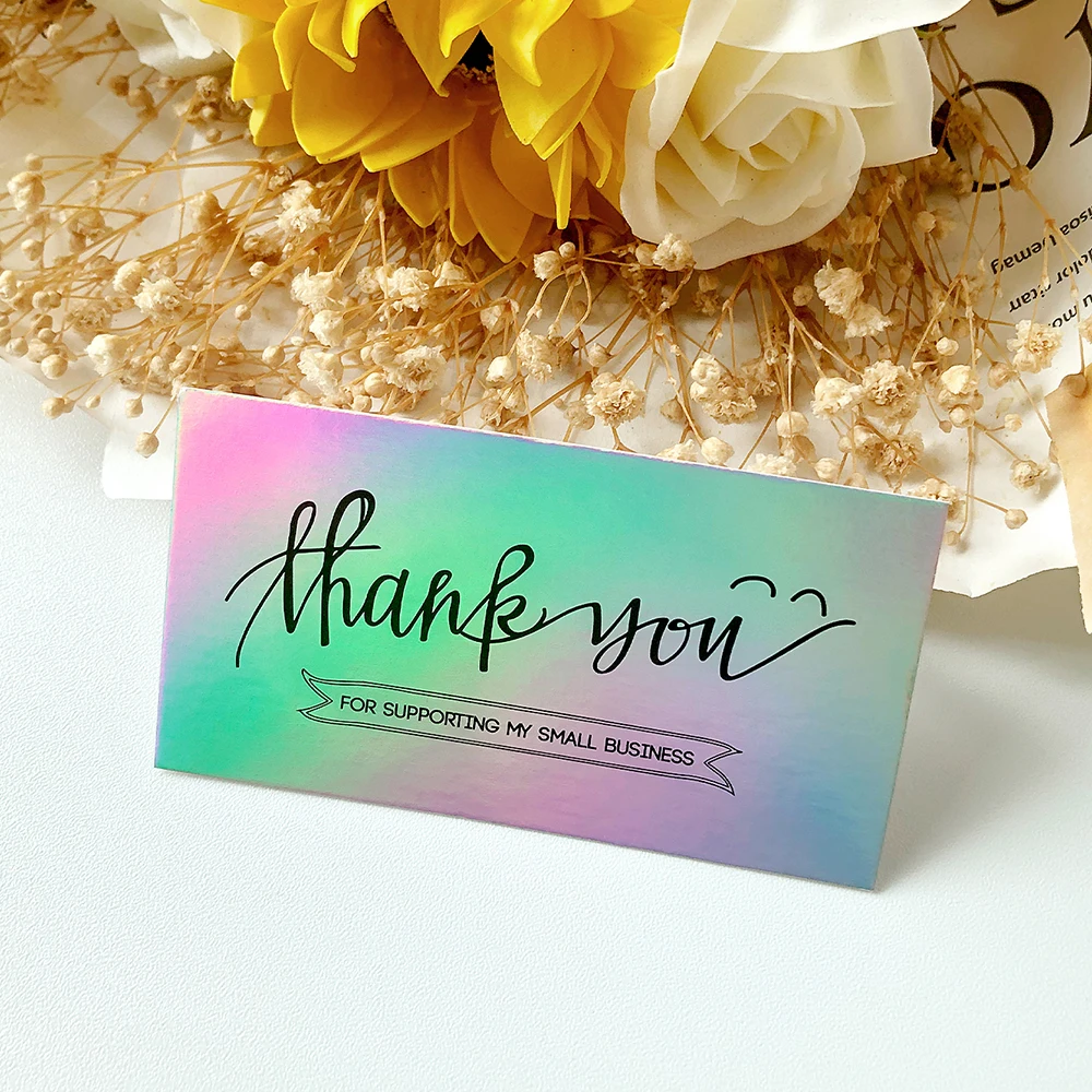 50Pcs Thank You Cards for Orders,Thank You Card For Small Business Supplies,Small Thank You Cards Small Shop Gift Decoration