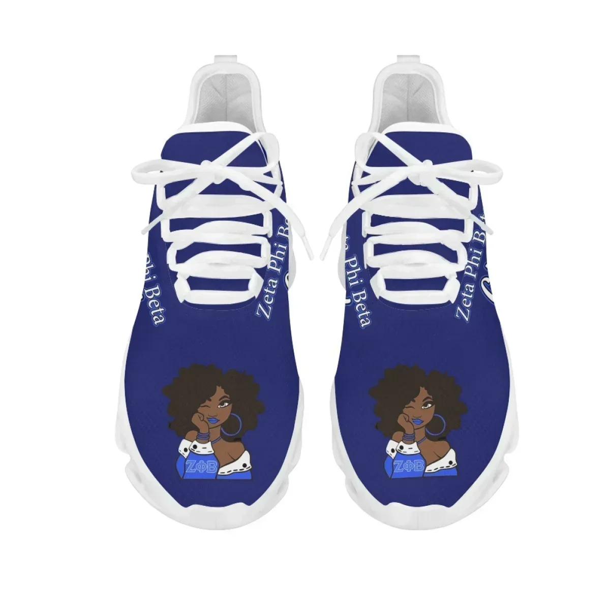 

Zeta Phi Beta Fashion Sorority Party Women Outdoor Running Shoes Lace Up Platform Sneakers Comfort Non-slip Flats Shoes Zapatos