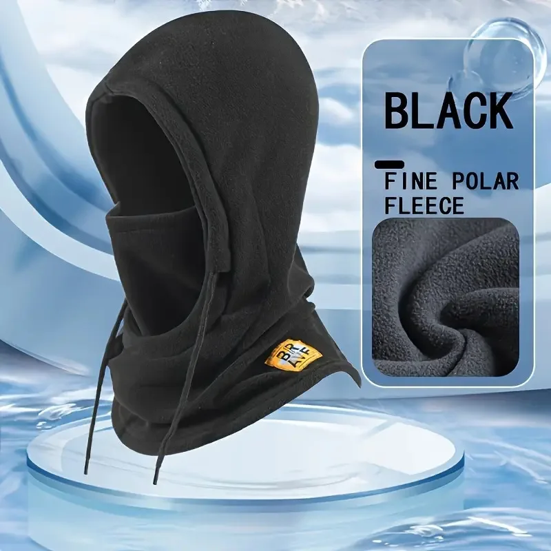 New Fashion Warm Cap Winter Men Women Hat Waterproof Thermal Polar Fleece Balaclava Hat Hooded Neck Warmer Hike Cycling Cap