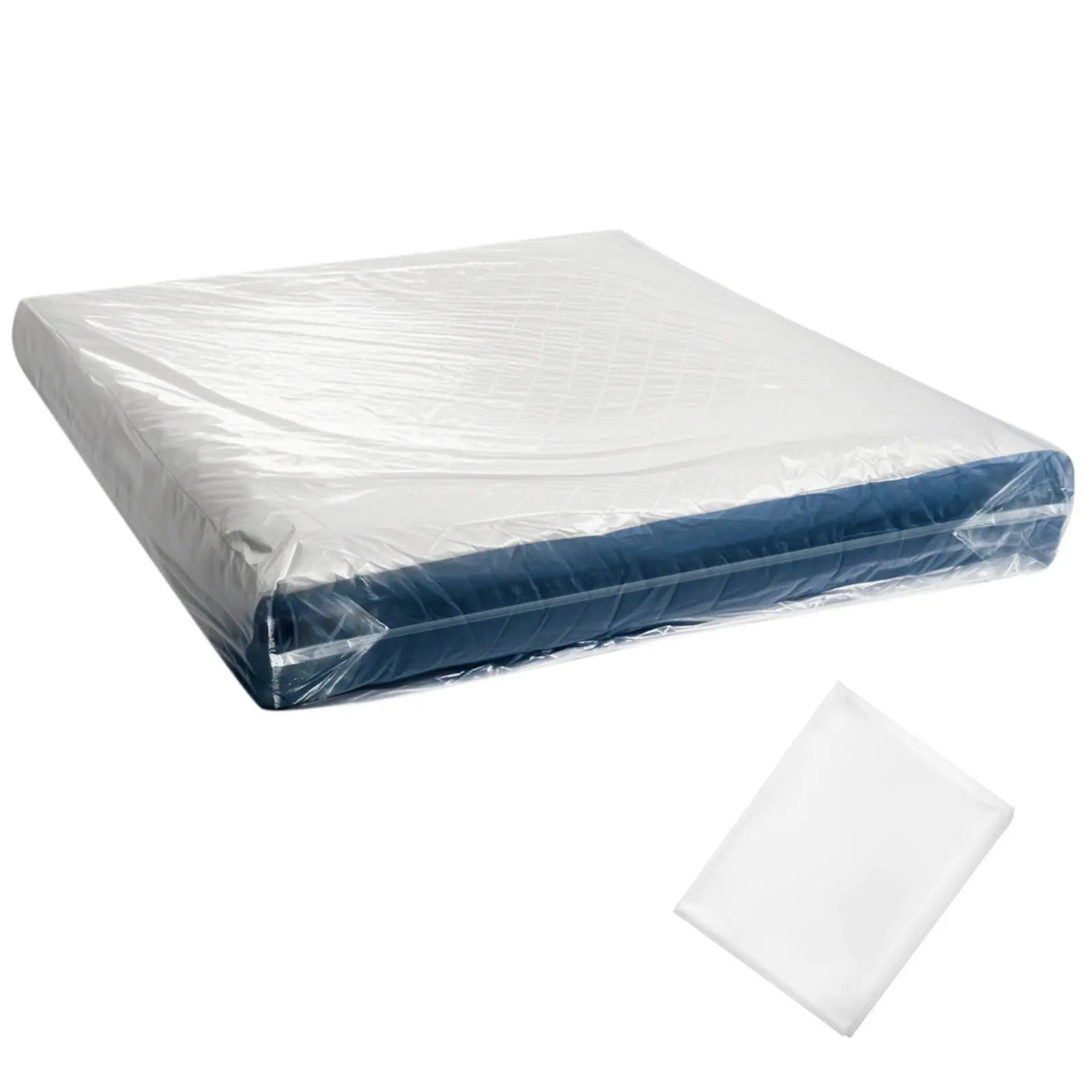 Plastic Mattress Bag, 2 Mil Thick Mattress Storage Bag, Wear-Resistant and Waterproof Plastic Bed Cover with Reinforced Corner Design, Heavy-Duty Mattress Moving Supplies (2 Pack, Queen Size)