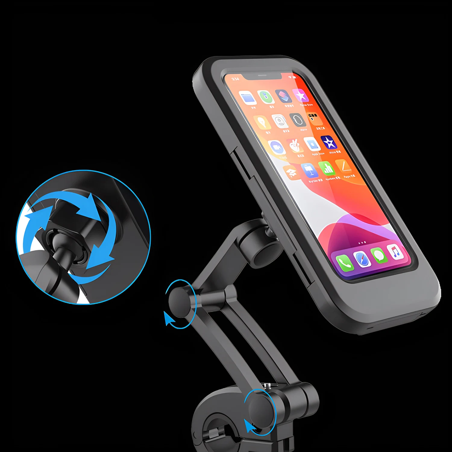 Waterproof Bicycle Phone Holder Bike Motorcycle Handlebar Case Cell Phone Support Mount Bracket Bag Cellphone Stand Holder