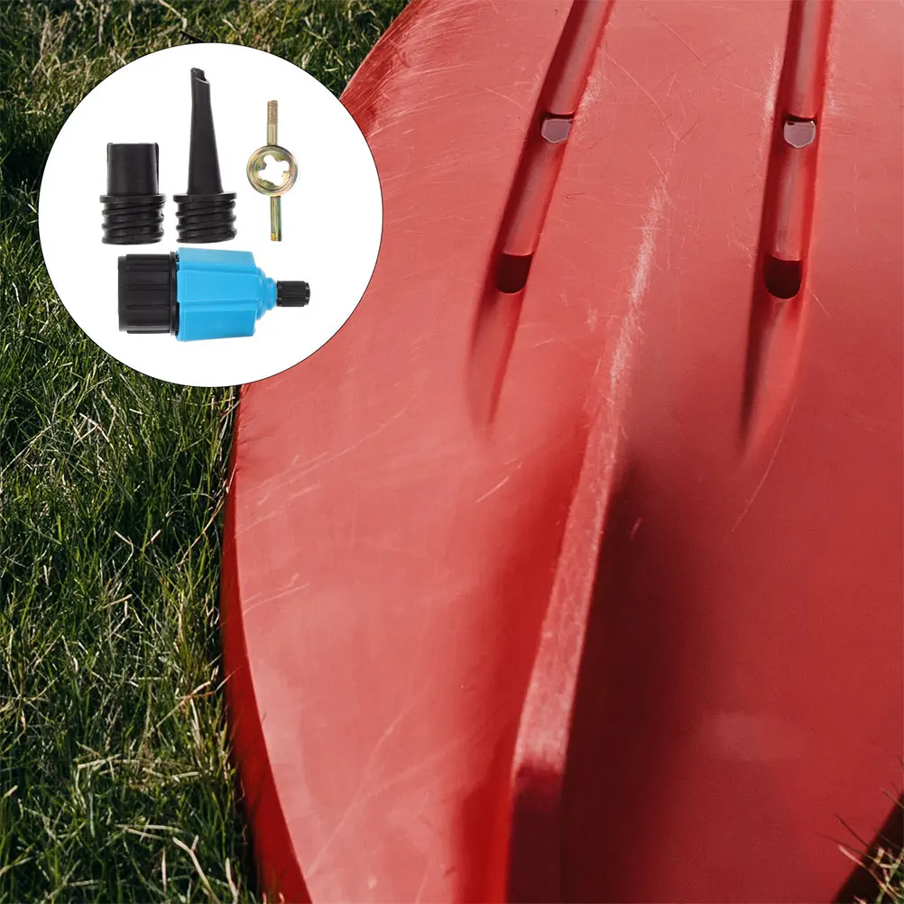 

1Set Kayak Inflatable Pump Adapter Multi-Functional Nozzles Alloy Material Quick Inflation for Paddle Board Boat Tent Ring