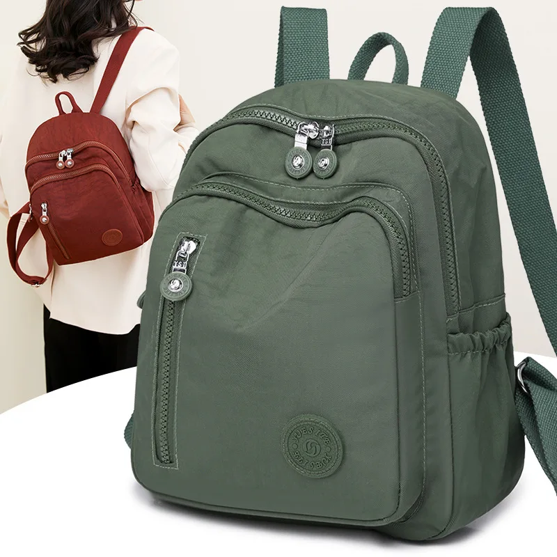 Frauen Mini-Rucksäcke neue große Kapazität wasserdichte Nylon-Reise rucksack Multi-Pocket-Rucksäcke für Teenager-Mädchen Mochi las