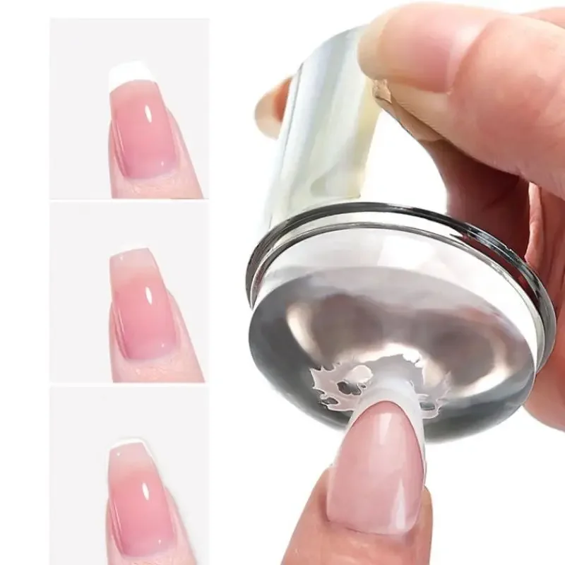 

Штамп для дизайна ногтей со скребком для ногтей, силиконовая прозрачная головка для дизайна ногтей, аксессуары для маникюра «сделай сам», шаблон для штамповки для DIY