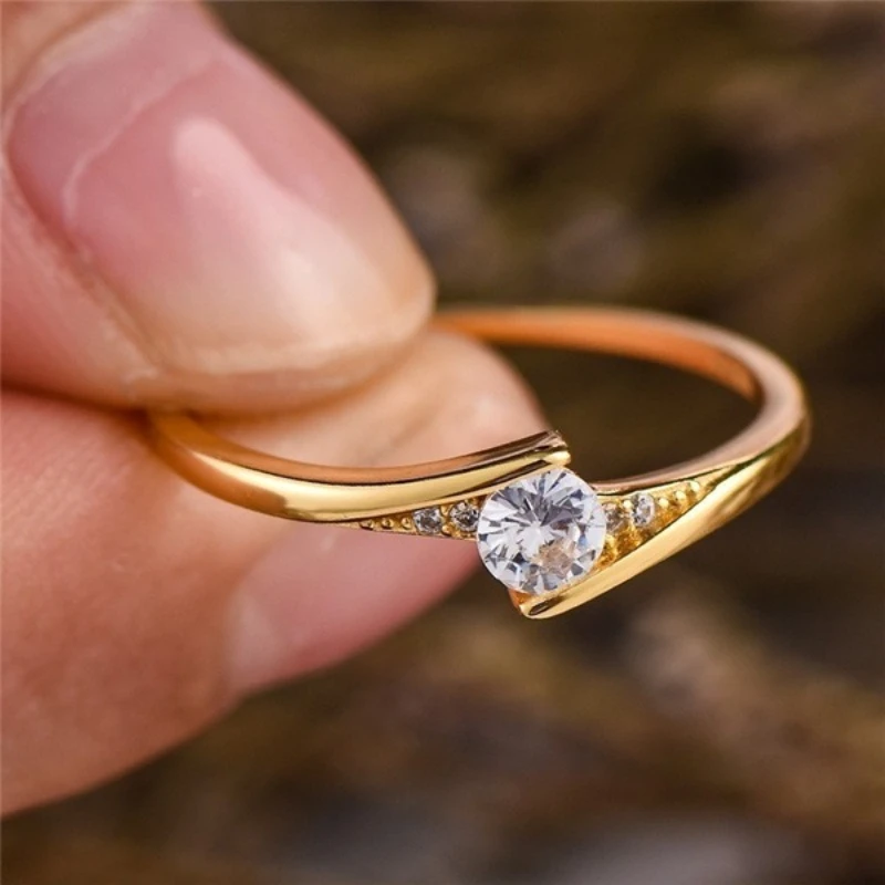 Europe and The United States Fashion Simple Design Geometric Women's Ring Daily Versatile Holiday Party Accessories Gifts