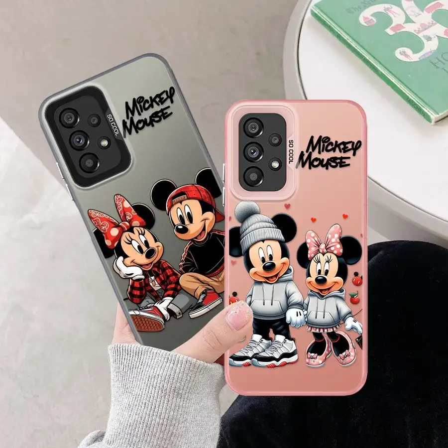 

Phone Case for Samsung Galaxy A73 A72 A53 A71 A52 A55 A35 A54 A51 A56 A26 A36 Soft Cover Disney Mickey Minnie Mouse