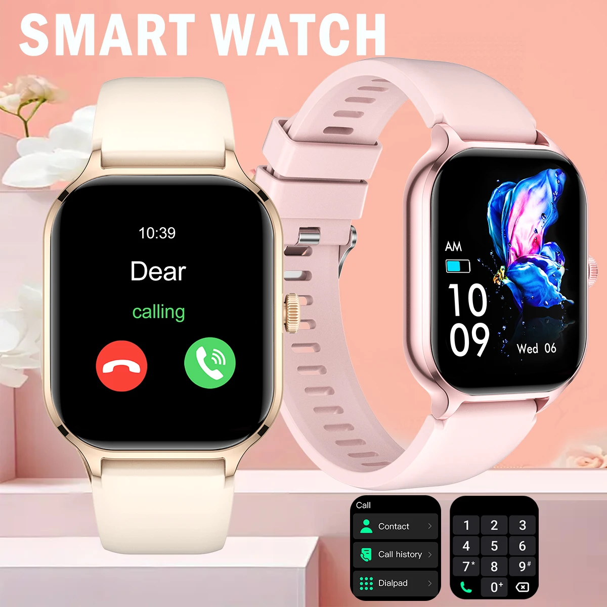 Reloj inteligente 2025, marcación inalámbrica, múltiples modos deportivos, varias notificaciones de aplicaciones, regalo perfecto para vacaciones, iPhone/Android