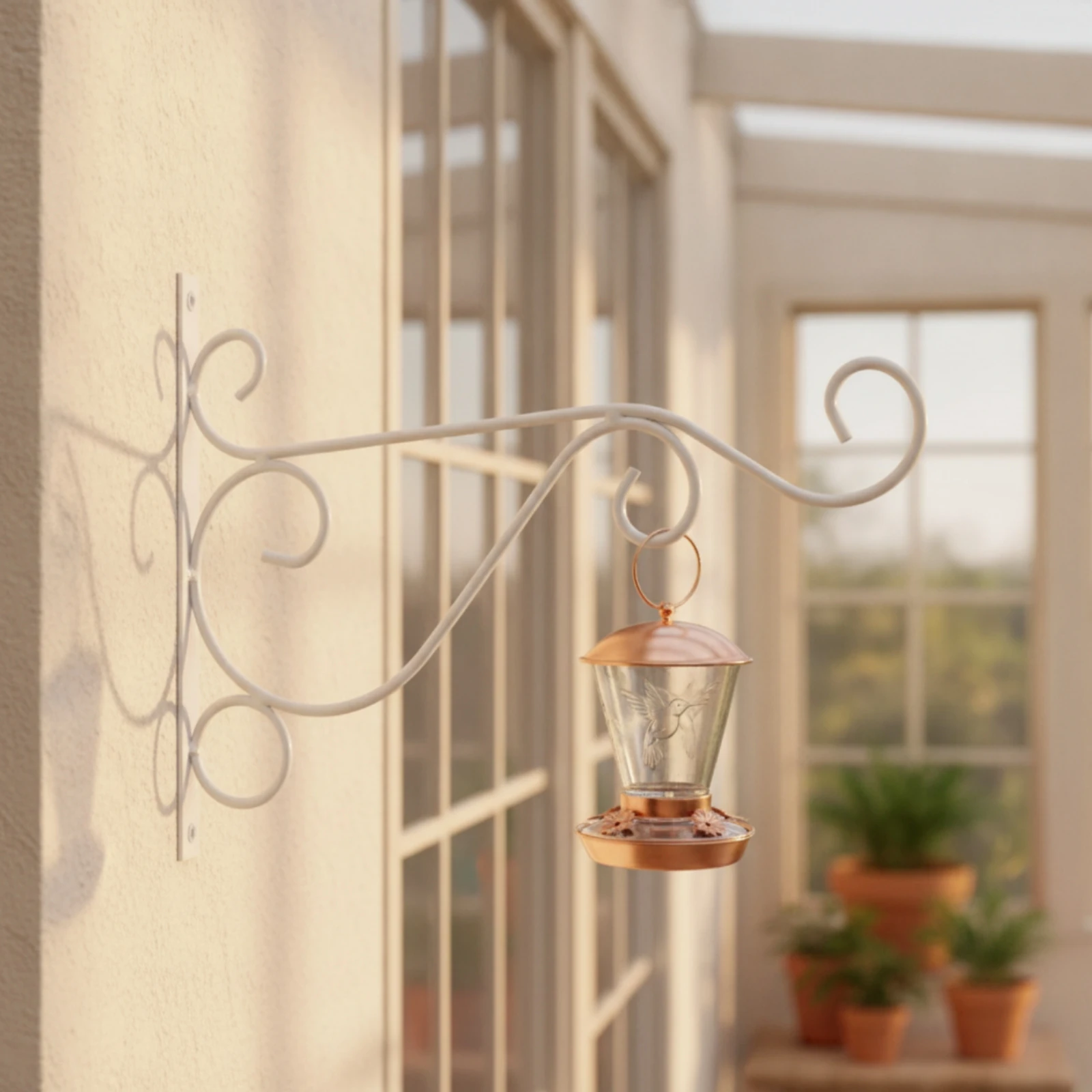 Hanging Bracket Versatile Wall Lantern Hook Bracket with Scroll Long-Lasting Lantern Hook Sturdy for Gardeners, Garden, Porch
