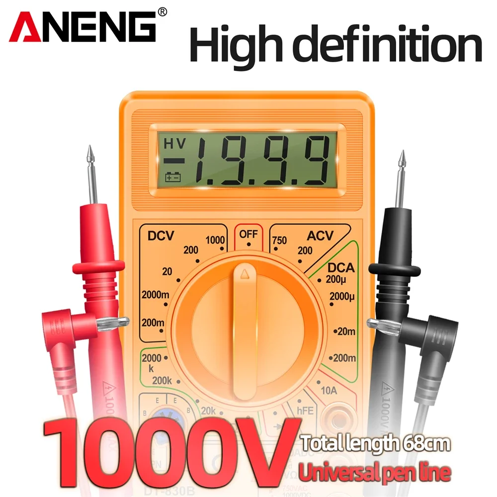 ANENG DT830B pointe de touche multimetre testeur multimètre manuel voltage multimètre ammètre Multimetro Digital tester professionnel Multi Meter Multimetro Ohm multimeter testeur de fil électrique Tools