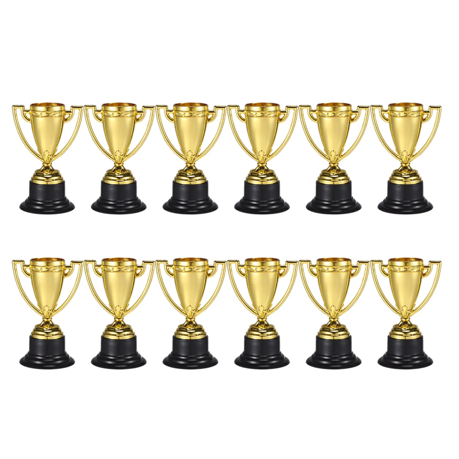 25Pcs Lightweight Gold Mini Trophies for Children Classroom Achievements Kindergarten Events Sports Competition Encouragement