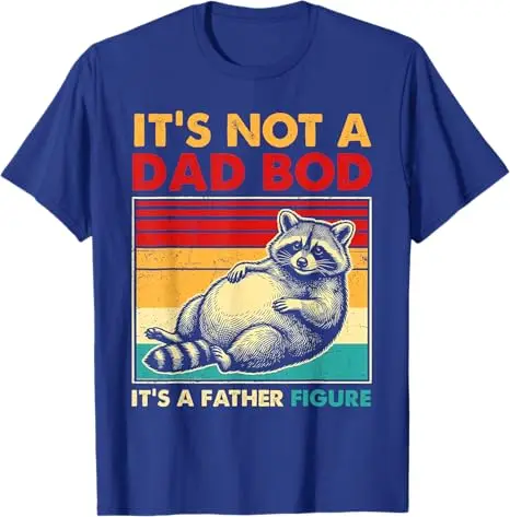 It's Not A Dad BOD It's A Father Figure Vatertag Papa Herren T-Shirt Y2k Waschbär Papa Niedliches Grafik-Spruch-T-Shirt Streetwear Kleidung – Detail 7