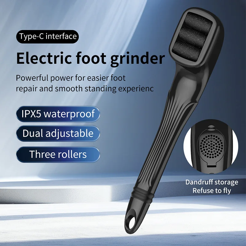 مزيل مسامير القدم الكهربائي القابل لإعادة الشحن IPX6 المقاوم للماء بسرعتين مع أداة العناية بالقدم بوظيفة الفراغ