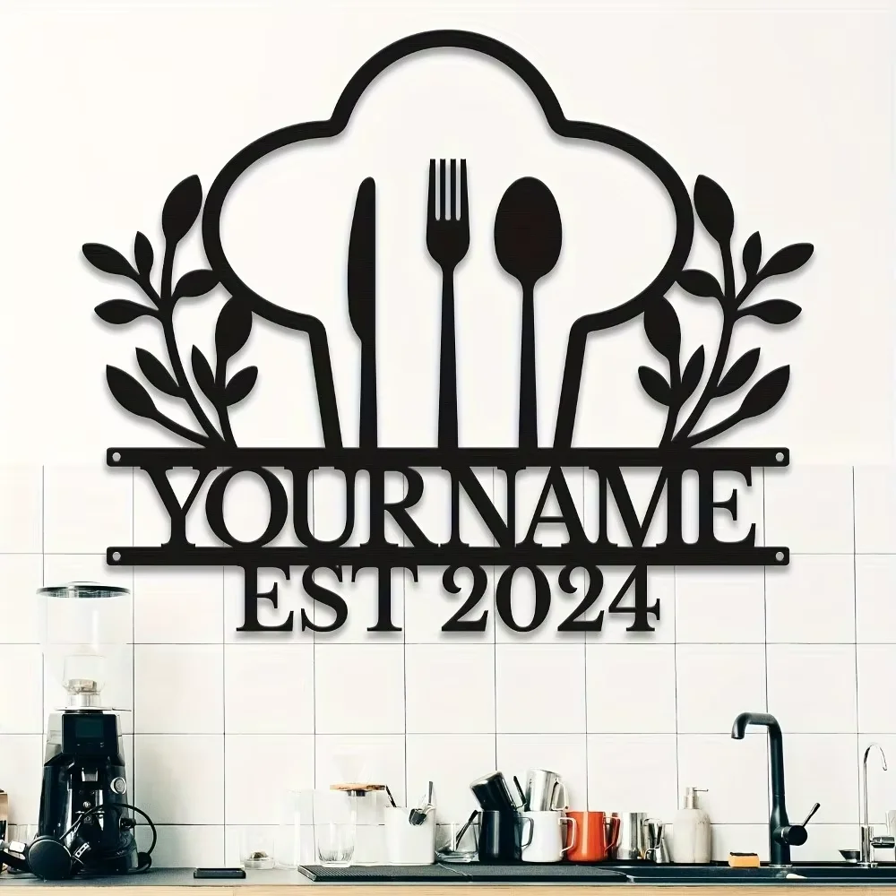 

Metal Wall Decor Personalized Name,Durable Black Finish for Home Kitchen Indoor Only, Ideal for Mom, Custom Sign for Festivals