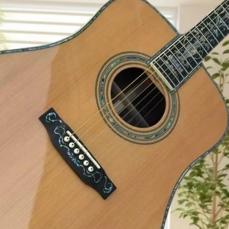 41 Inch D45 Acoustic Guitar Red Cedar Top Rosewood Back Sides Ebony Fret Vine Abalone Inlay Singing Fingerstyle Free Delivery