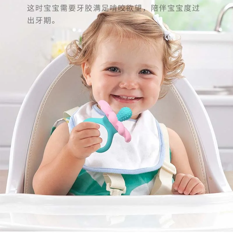 Baby Teether Gloves Kids Cartoon Bear Teething Silicone Dental Care Gums Anti-eating Hand Molar Stick BPA Free Baby Accessorie