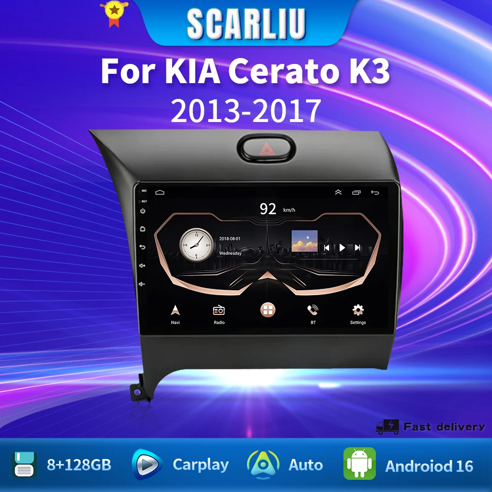 

Auto Carplay For Kia Cerato 3 K3 Forte 2013 2014 2015 2016 2017 2018 Android 16 Carplay Radio Stereo GPS 4G WIFI Car Multimedia