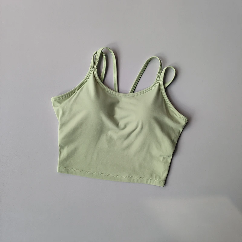 Women Yoga Camisole Fitness Bra Tights Yoga Beauty Vest High Strength Gym Pilates Sports Top Push Up Padded Yoga Tank Top