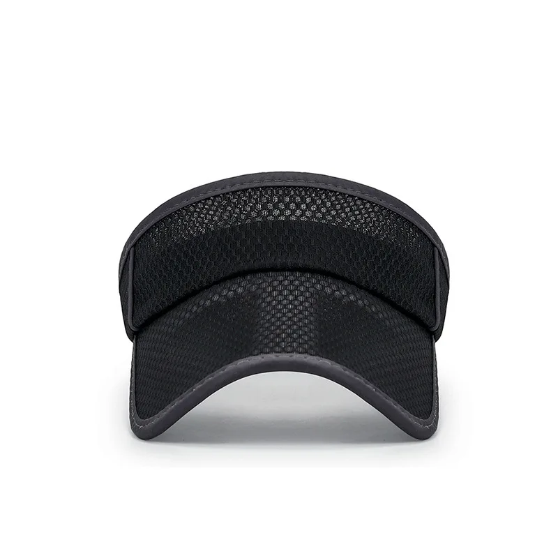 Peaked Hat Fashion Big Head Men Women Hollow Top Mesh  Wide Brim Roofless Sunscreen Duck Tongue Cap Light Board Sun Trucker