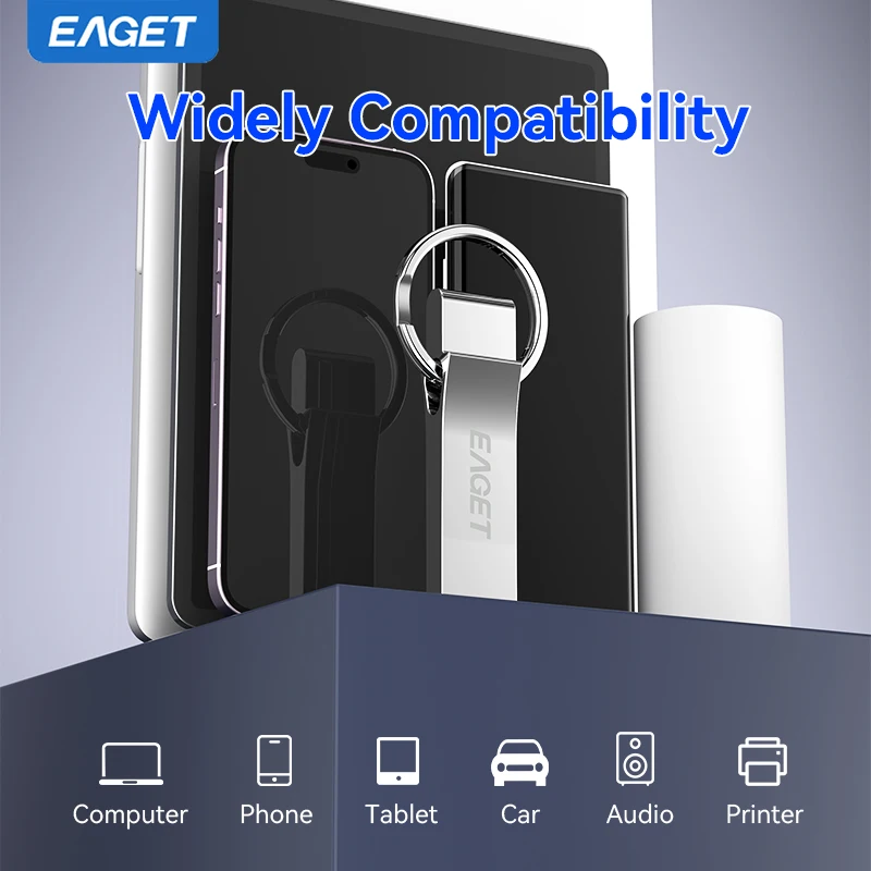 EAGET U5 Mini USB Stick Pendrive Memory Stick Available in 64GB/32GB/16GB Micro Metal USB2.0 Flash Drive