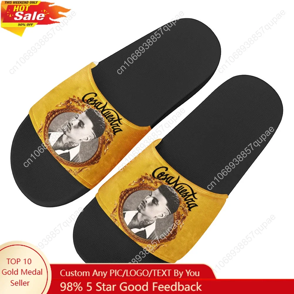 Singer Rauw Alejandro Cosa Nuestra Slippers Home Water Shoes Mens Womens Summer Slipper Indoor Outdoor Shower light Pool Sandals