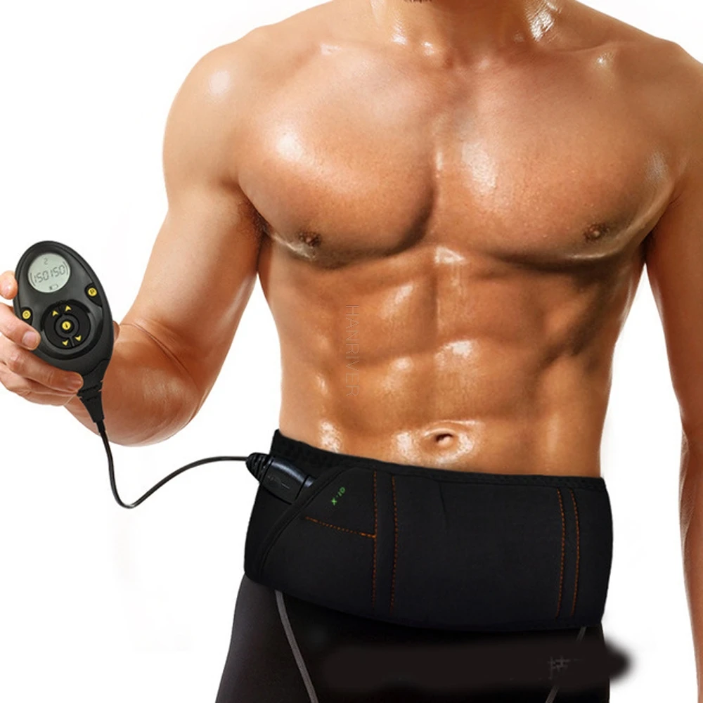 Electro Stimulator Muscle Vibration TENS Abdominal Slimming Massage Belt Toner Core ABS Workout Belt 150 Intensity Level