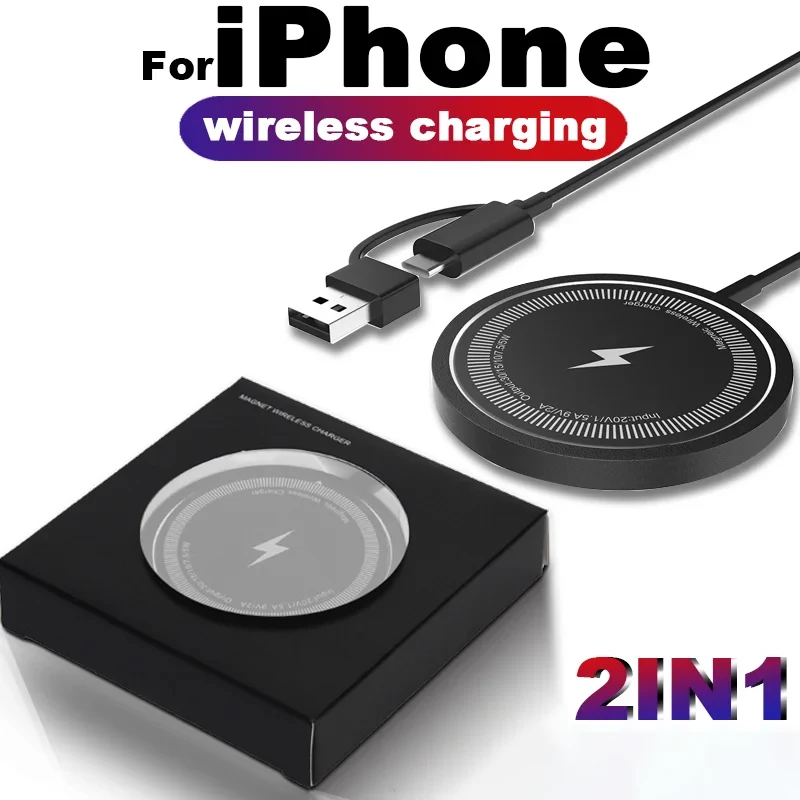 USB C 20W Magnetic Wireless Charger For iPhone 15 13 12 14 11 Pro Max XS XR Samsung Type C Fast Charging Cable Phone Accessories