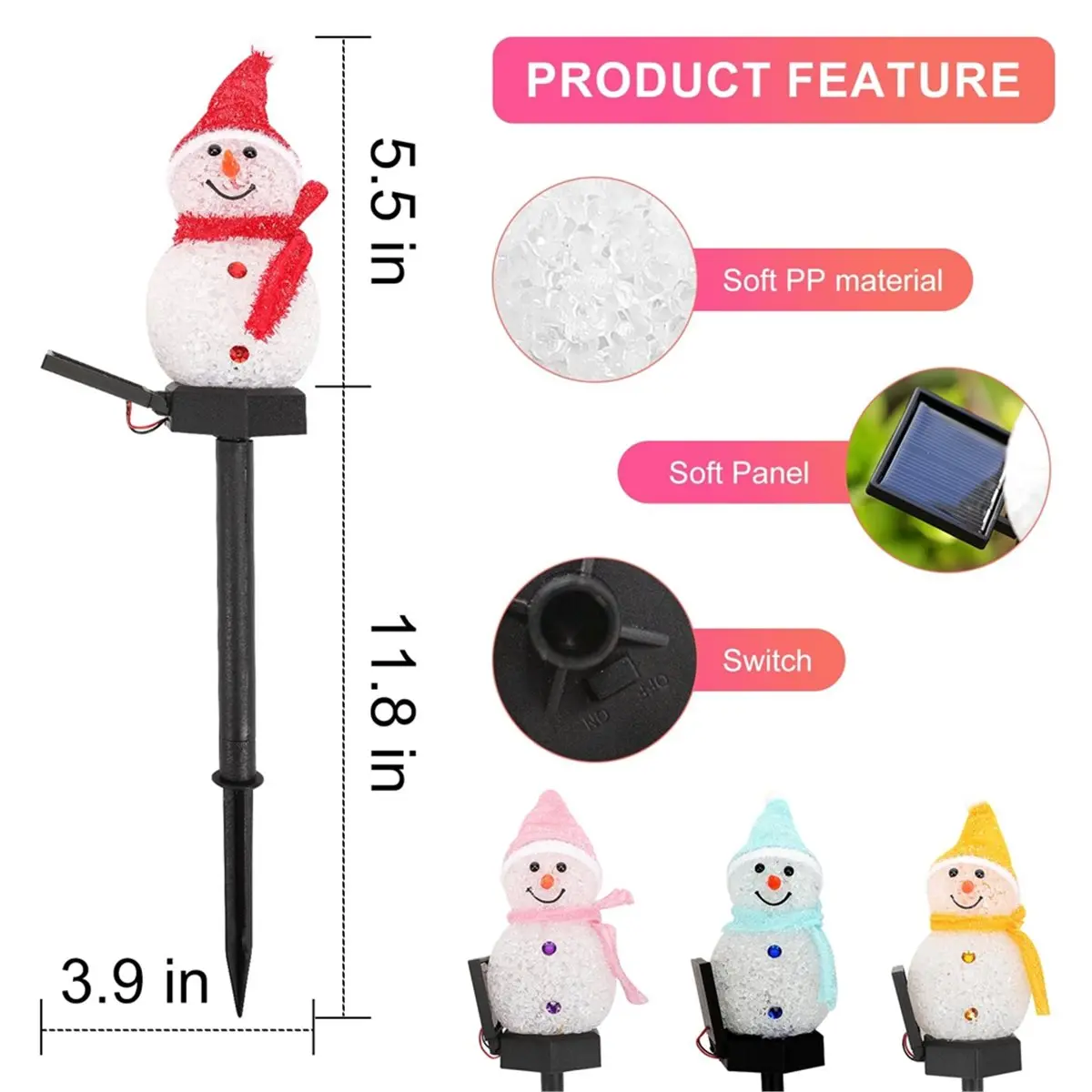 Y17A 2025-Christmas Light Stakes Outdoor Decoration for Yard- Solar Lights- Christmas Ornaments - view 5