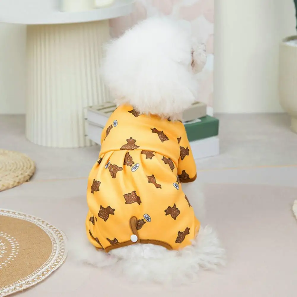 

Wrap Belly Pretty Four Leggings Pet Costume Cotton Dog Jumpsuit Little Bear Print for Teddy