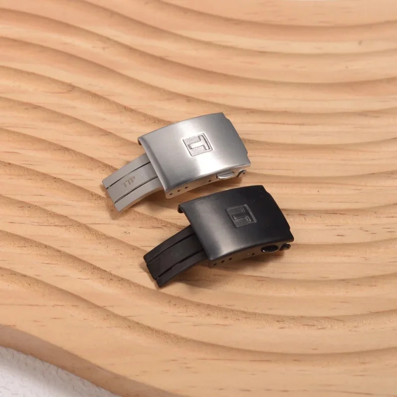Stainless Steel Double Push Deployment Buckle 20mm for Tissot Silicone Watch Strap Replacement Clasp Gold Silver Black Rose Gold