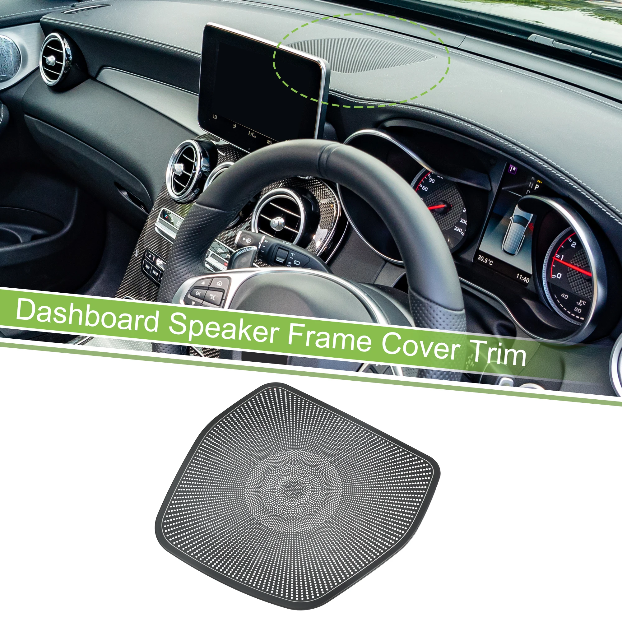 

UXCELL Car Dashboard Speaker Frame Cover Trim for Mercedes Benz C GLC Class 2015-2021