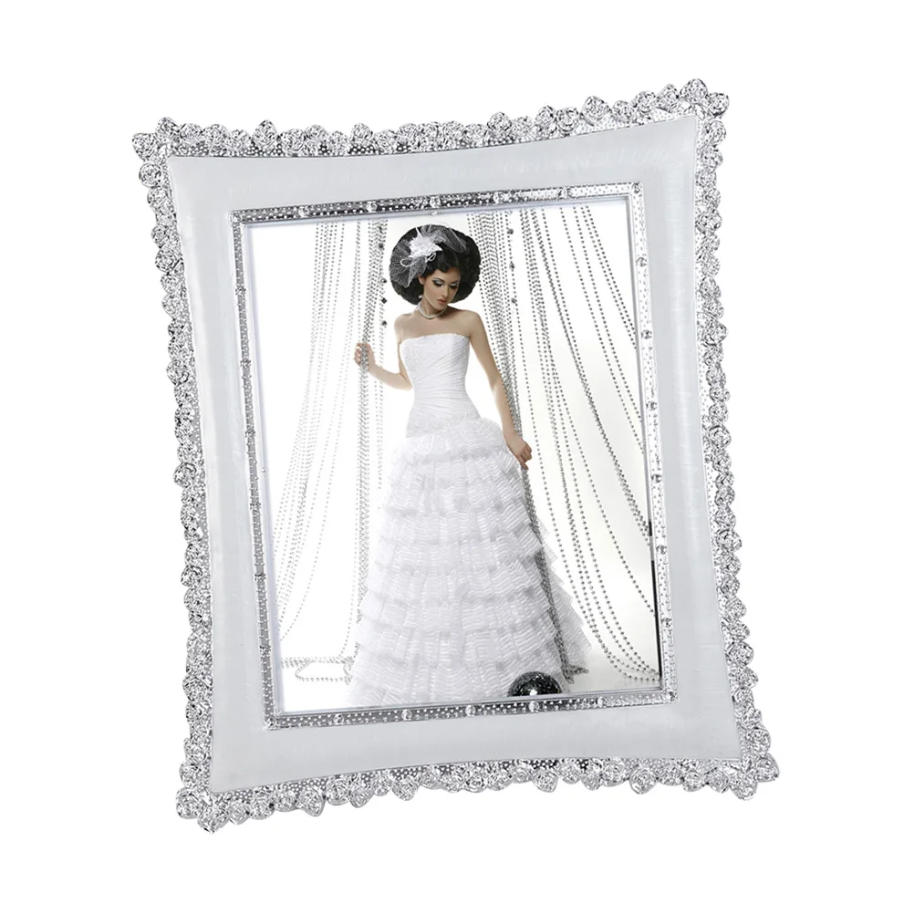 

Silver Plated Photo Frame Exquisite Picture Home Desktop Decoration Holder Rose