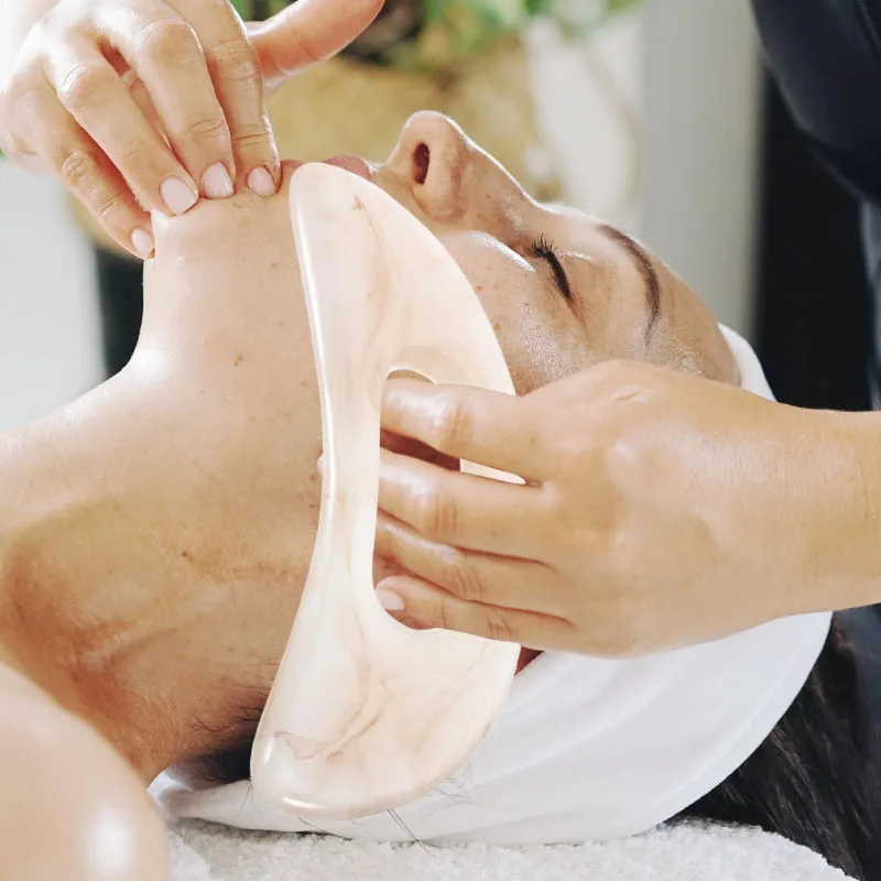 

2pcs/set Muscle Scraper Tool Resin Massage Tool Scraper Neck & Shoulder Massager for Jawline Neck Thigh and Abdomen