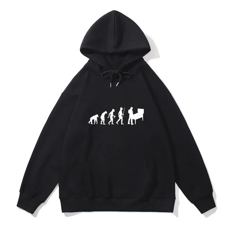 Casual Streetwear Evolution of Pinball Men Women Cotton Hoodies Sweatshirts Hip Hop