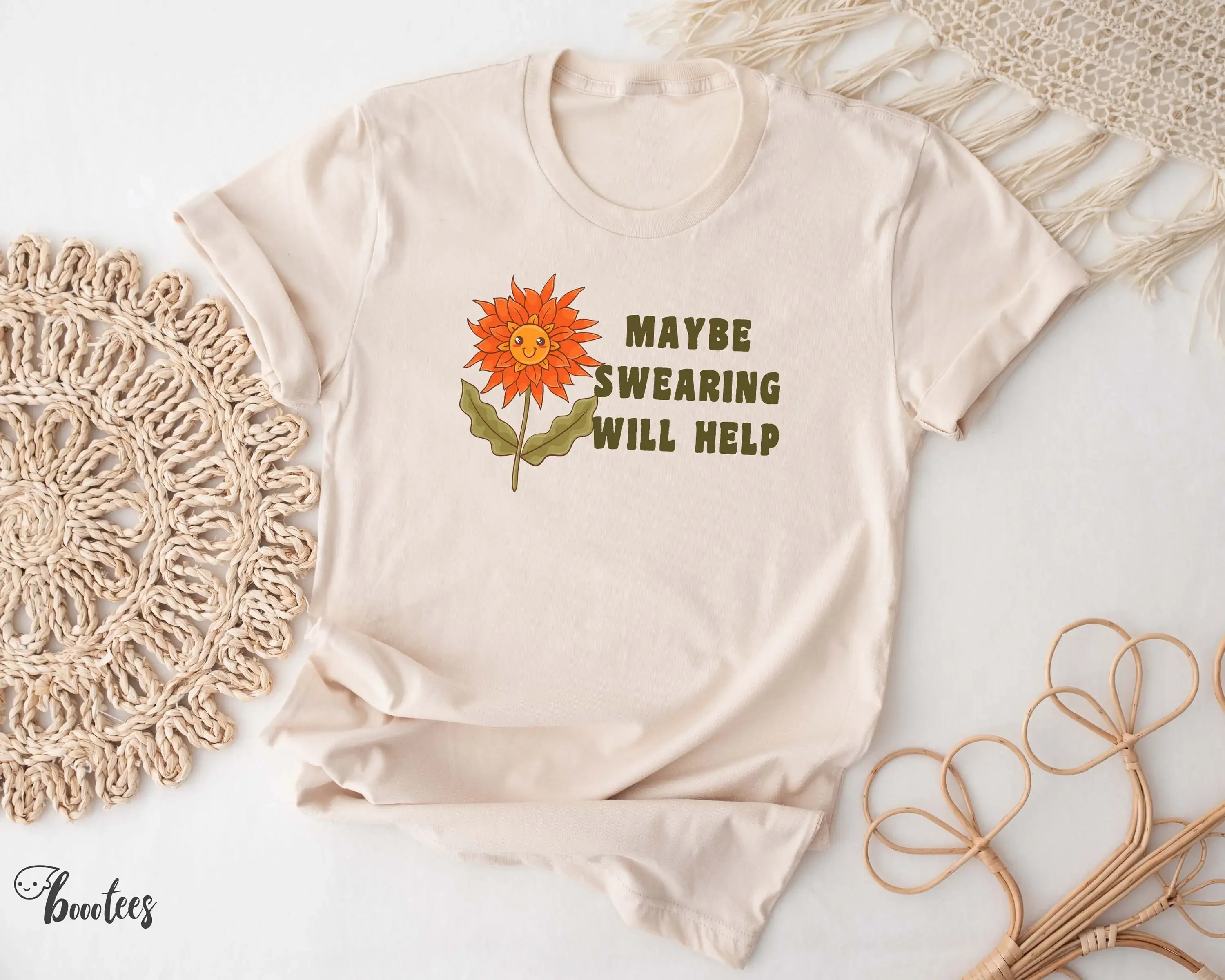 تي شيرت نباتي مضحك ربما يساعد على التبول على زهرة ميمي للبالغين والأطفال في عيد الأم