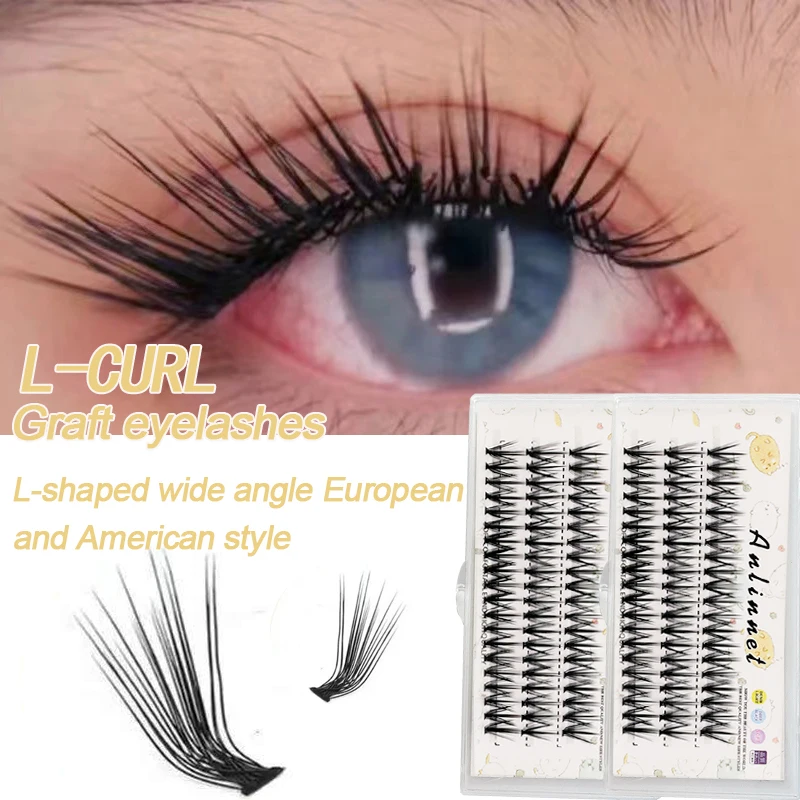 20D L Curl Cluster Eyelash Extensions Natural Soft Individual Lashes Makeup Tools Cilias Volume Premade Fans