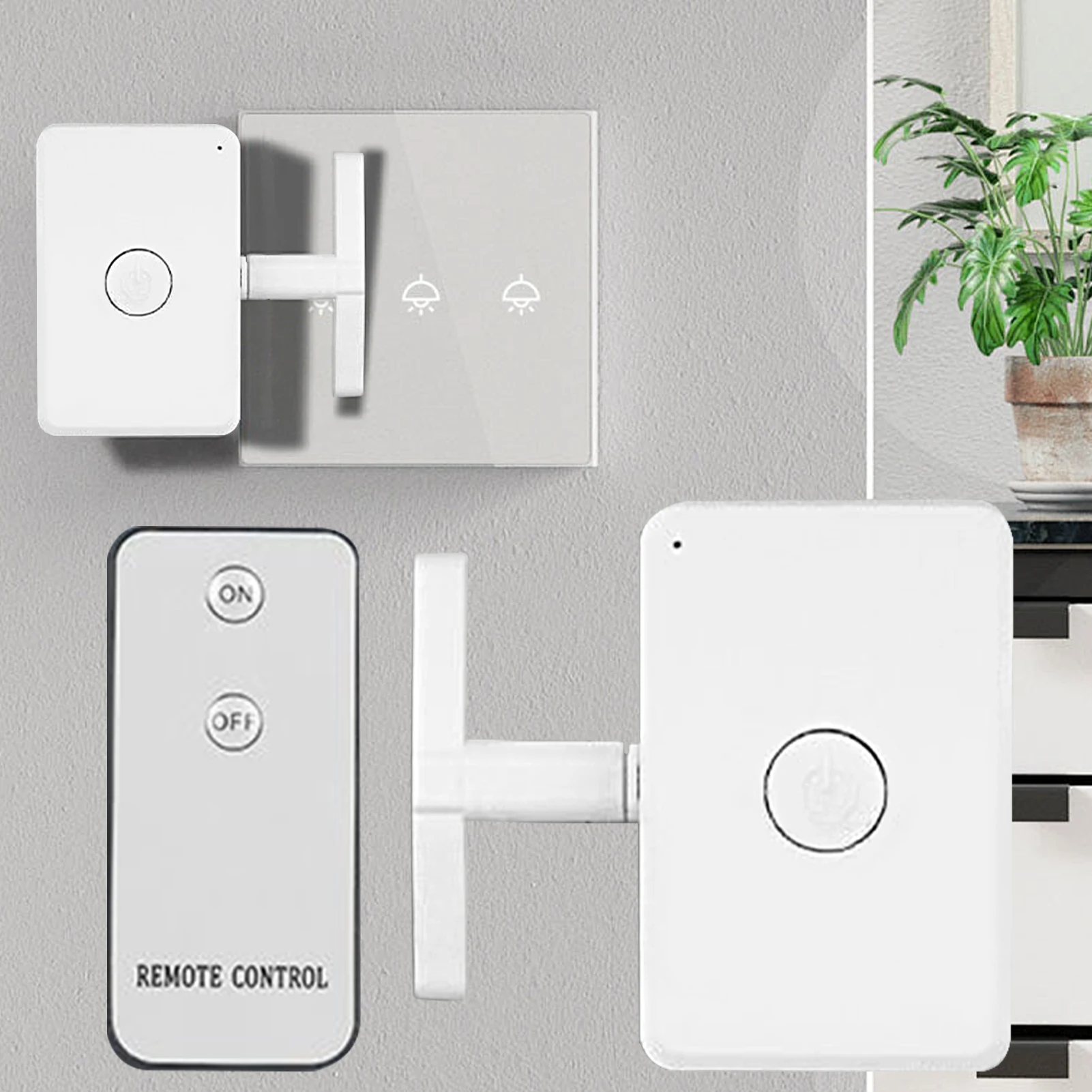 Automatic Button Pusher Wireless Finger Button 10M Range Remote Controller Dimmer For Home Door Wall Room Fan Car Dormitory