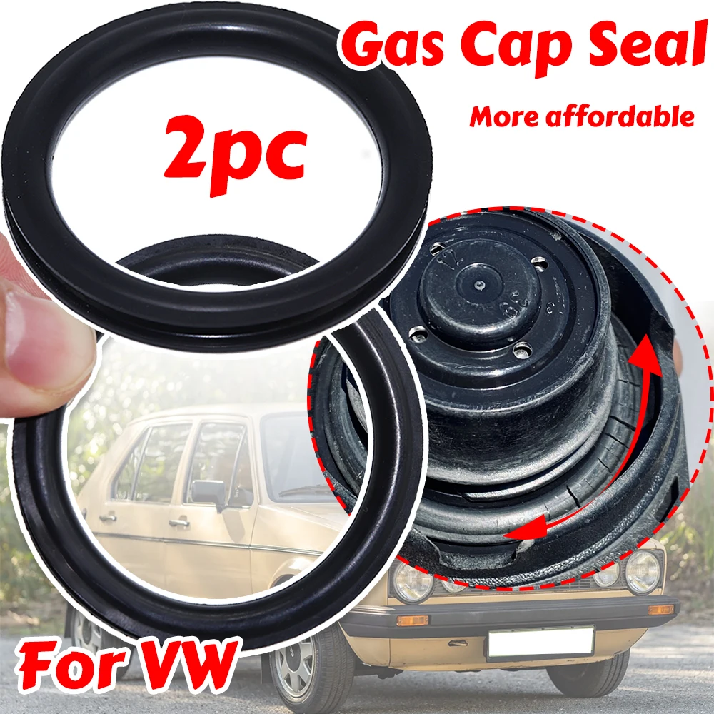 

2X Gas Cap Replacement Seal Fuel Tank Filler Neck Repair V Shape O-ring Rubber Gasket Washer 55x5mm For VW Beetle Caddy Crafter