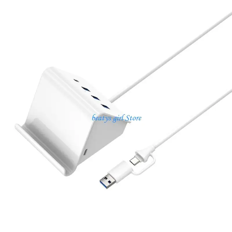 

C7AB 5Gbps USB HUB 3xUSB3.0 And Type C Adapter With Stand Multiple Port For Computers