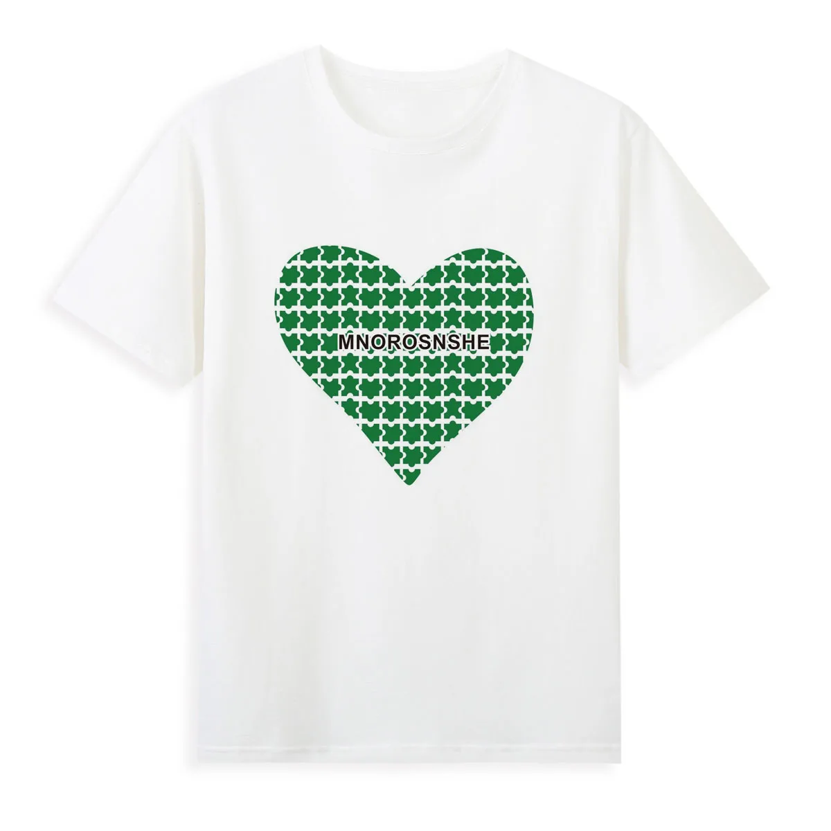 

Green heart printing tshirt women new style beautiful summer shirts Original brand good quality t-shirt for girl A006
