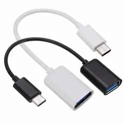 New Universal USB C3.1.0Glossy Type-C OTG Line Type C Male To USB Female TG Data Sync Converter Adapter Cable For IPhone IPad