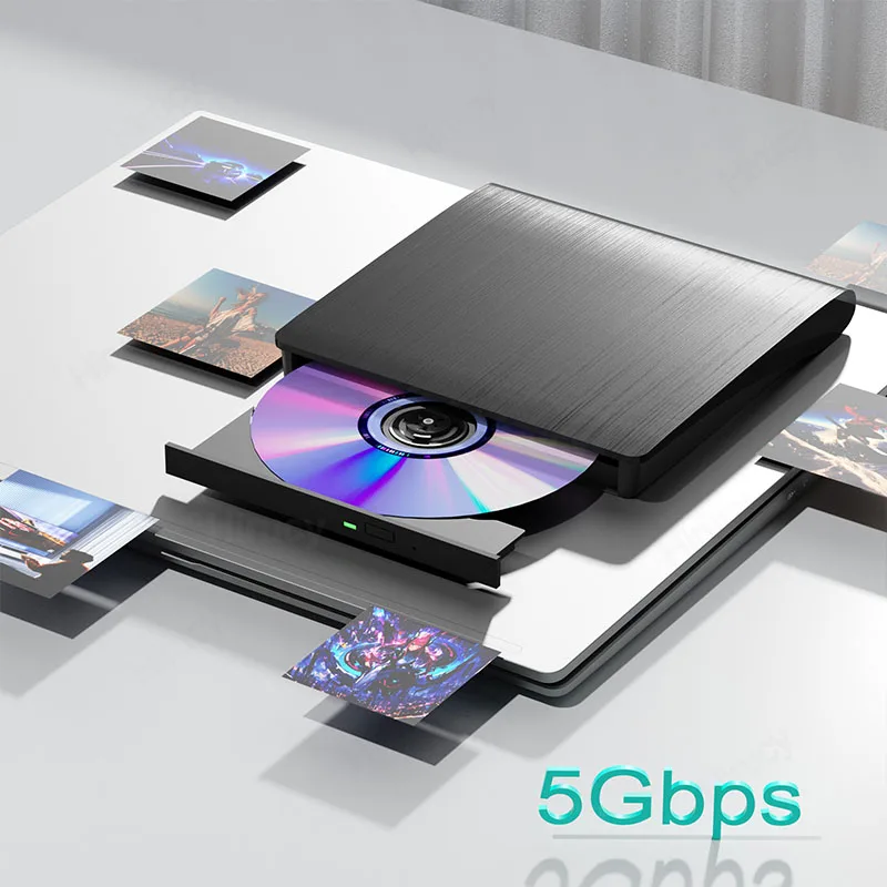 Unità Blu ray esterna Lettore USB 3.0 portatile BD/CD/DVD per PC portatile Supporta masterizzatore CD per lettura DVD 50G per Windows Mac OS