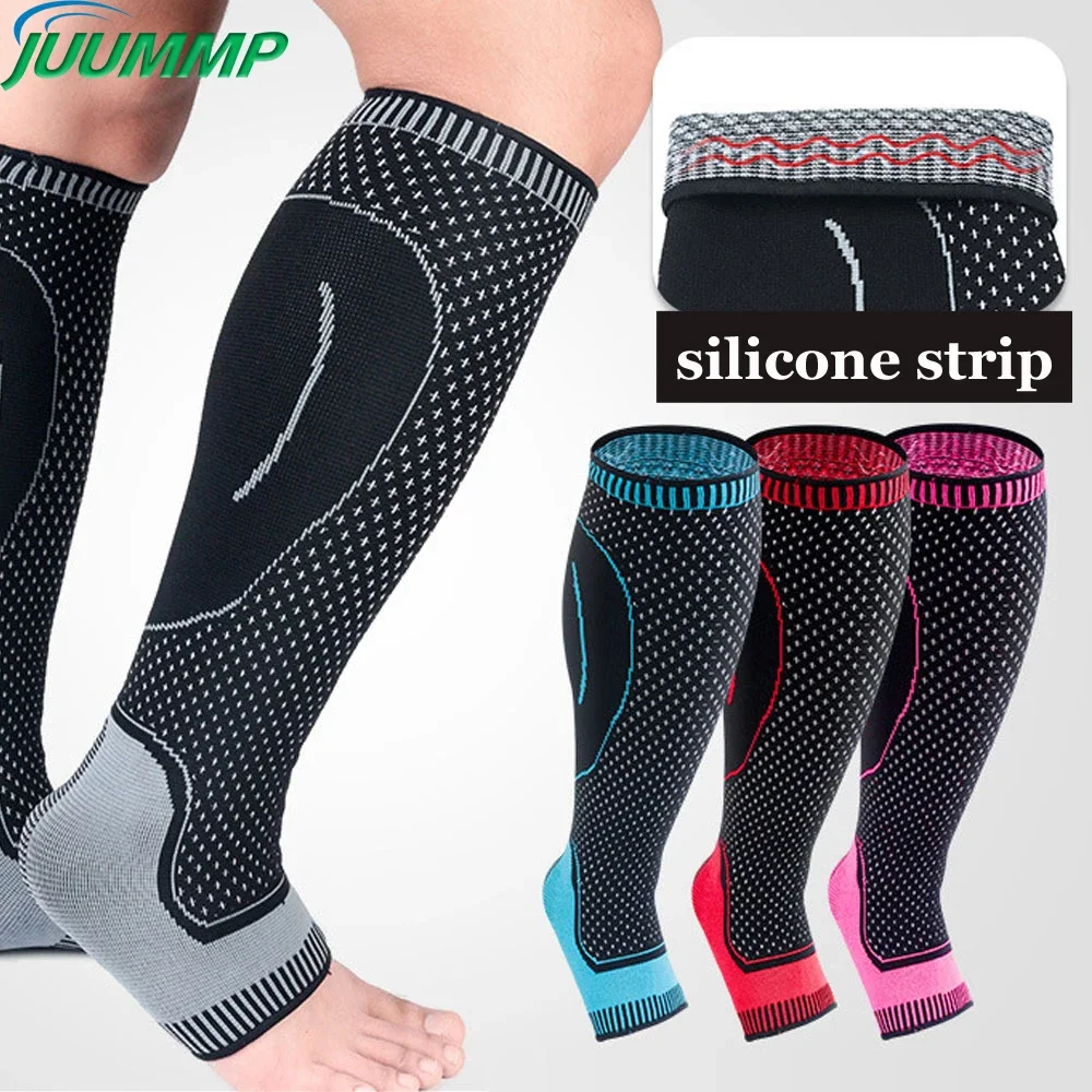 1Pcs Women Men Compression Calf Sleeve Support Suitable For Running Basketball Protection Calf Ankle Socks Open Toe Calf Socks