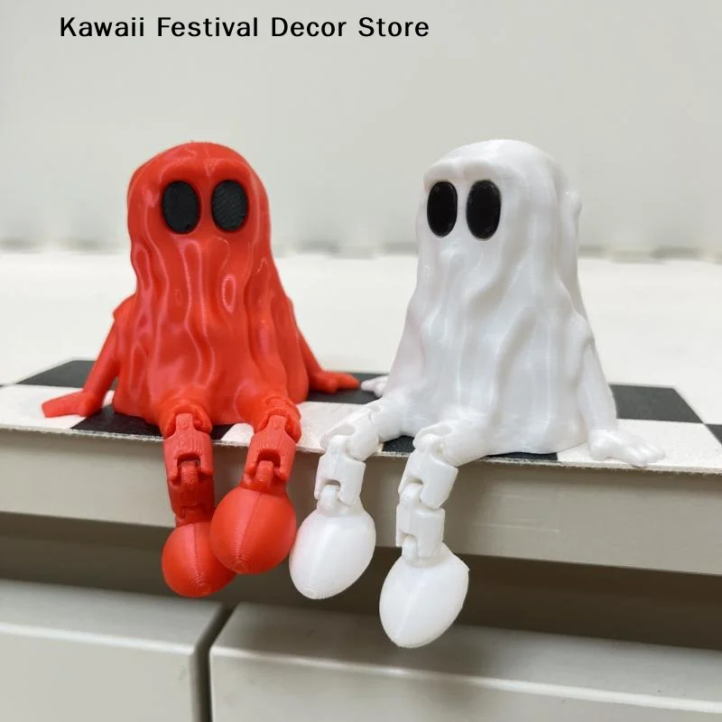 3D Printing Ghosting - 【K】1 ชิ้น ชุดแฟนซีปาร์ตี้กลางคืนคาร์นิวัล ข้อต่อขยับได้ ผีฮาโลวีนพิมพ์ 3