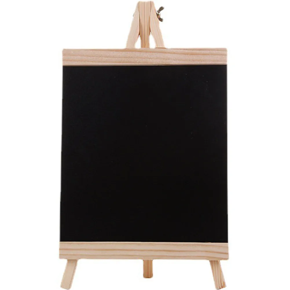 Wood Tabletop Chalkboard Sign Erasable Reusable Black Board for Wedding Party Cafe Buffet Food Display